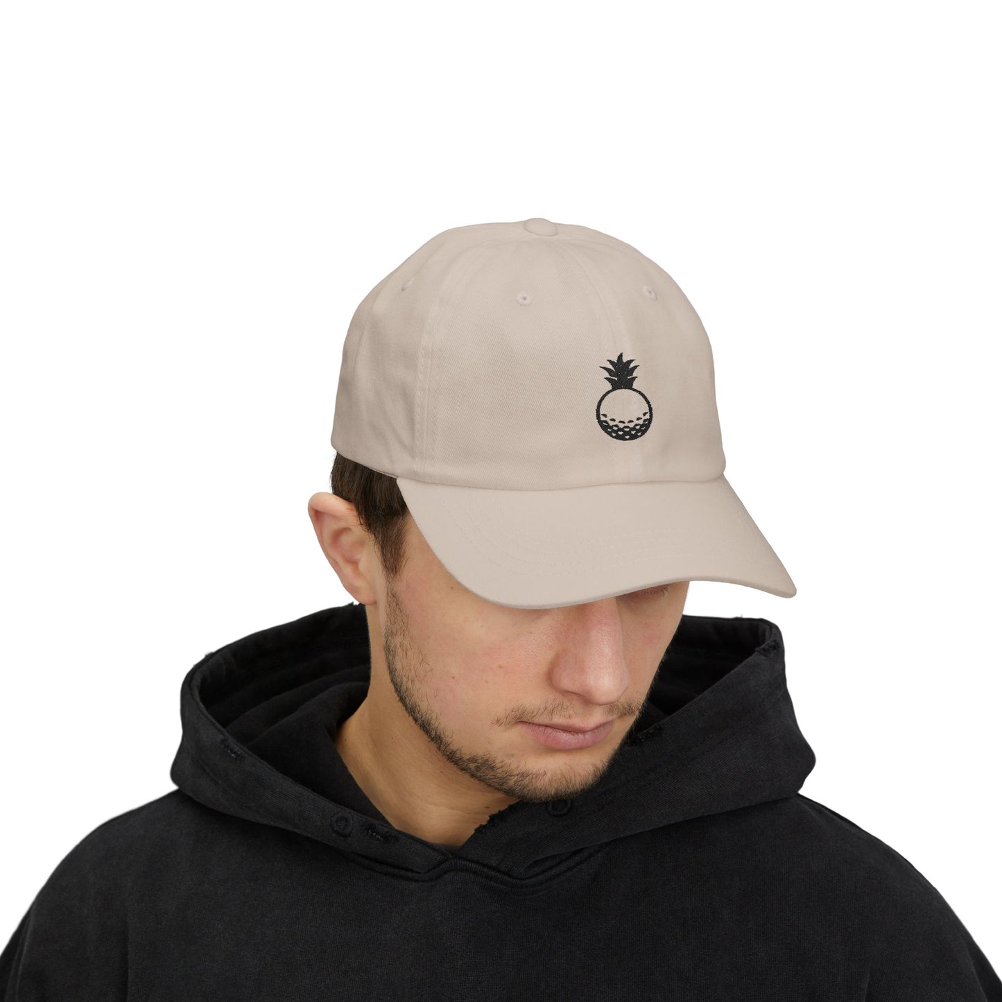 Pineapple Golf Ball Dad Hat - Tan