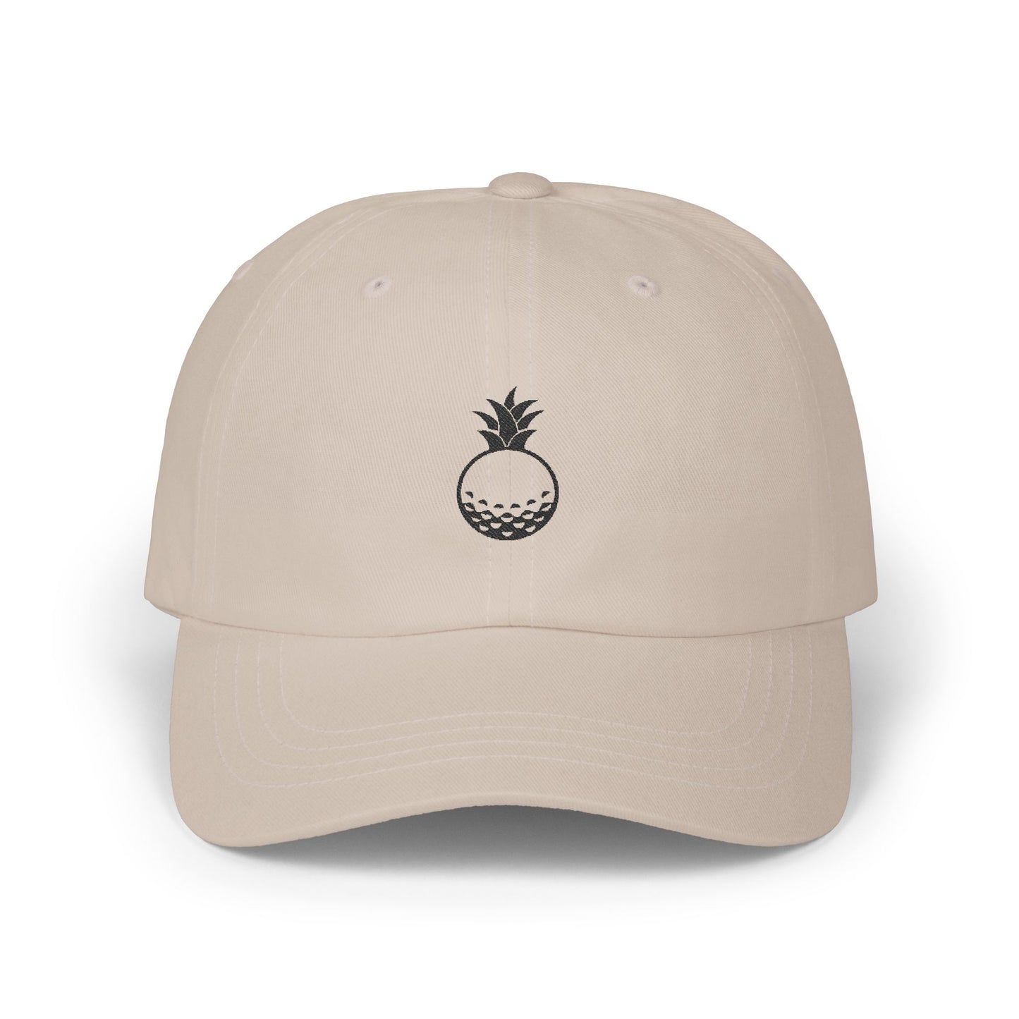 Pineapple Golf Ball Dad Hat - Tan