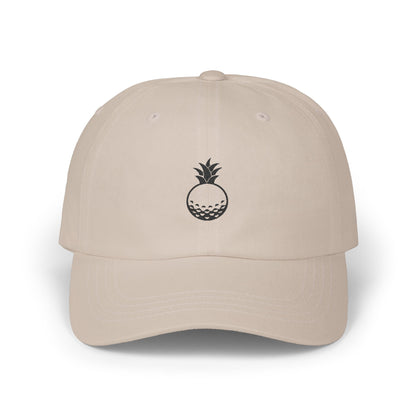 Pineapple Golf Ball Dad Hat - Tan
