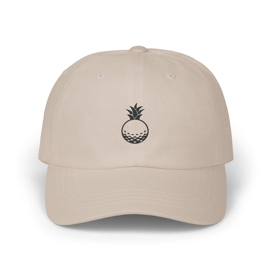 Pineapple Golf Ball Dad Hat - Tan
